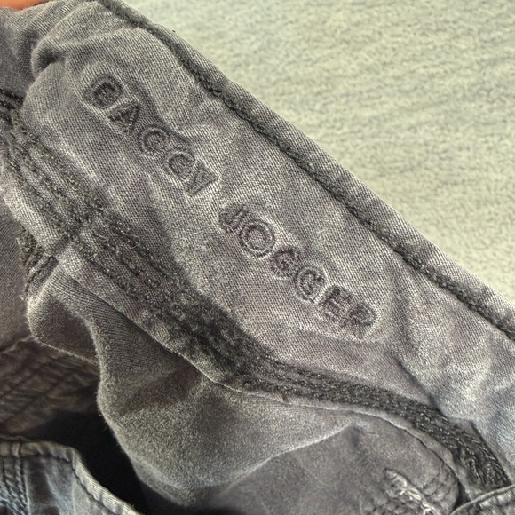 American Eagle Pants Women 2 Baggy Jogger Grey High Rise Cargo Multi Pocket Y2K - Picture 7 of 11